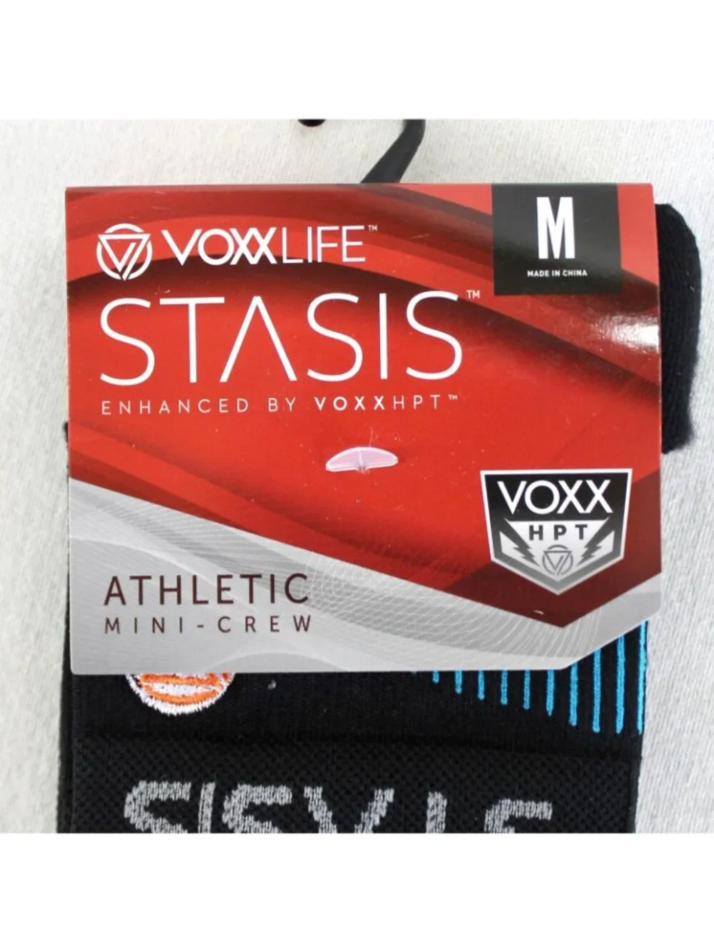 Voxx Life Athletic Mini Crew Socks Size M Wms 8-11 Mens 6-9 Black NEW